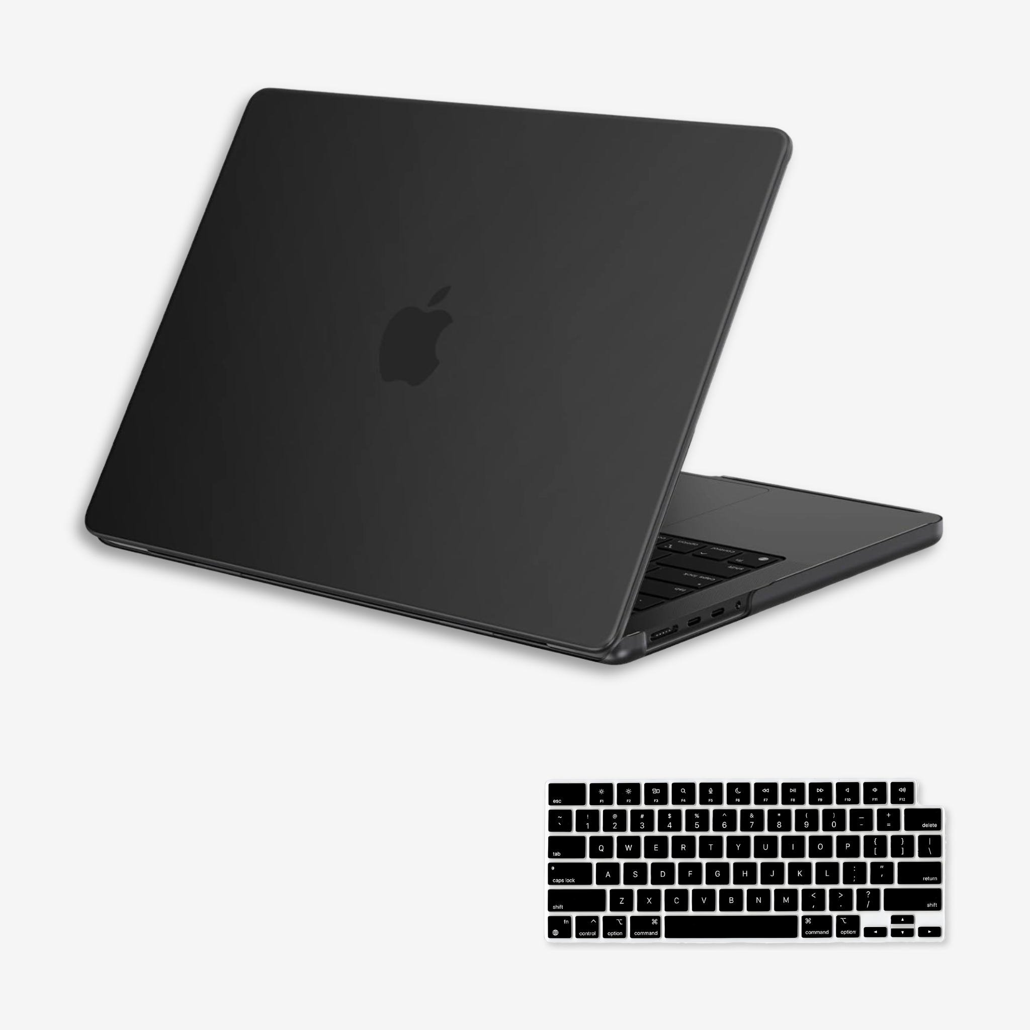 Capa HardShell Preto Fosco SkinCase para MacBook Pro 16 M1 M2 M3 M4 M5 com Protetor de Teclado #Preto fosco