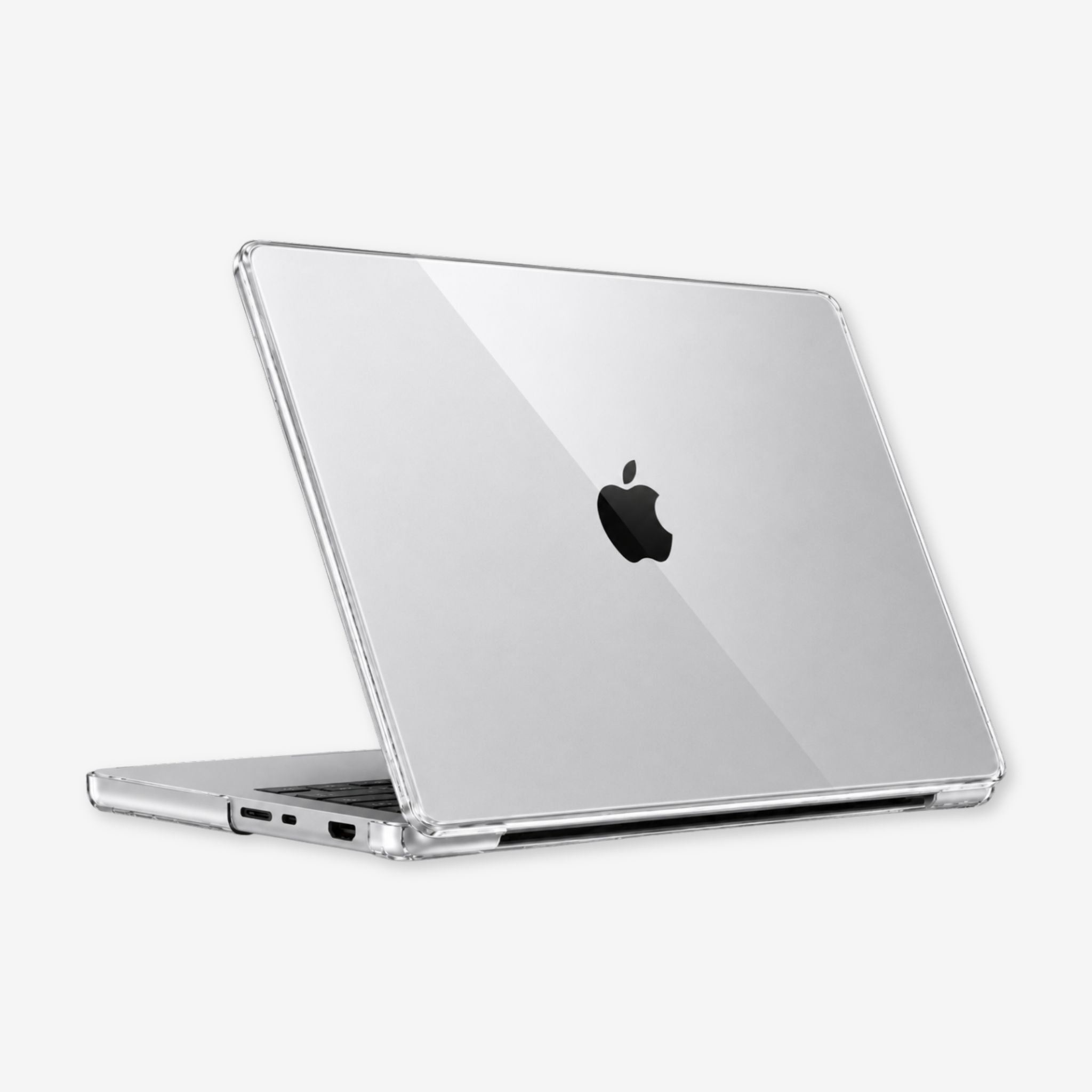 Capa HardShell Transparente Cristal SkinCase aplicada no MacBook Pro 16 M1 M2 M3 M4 M5 aberto #cor_transparente cristal
