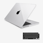 Capa HardShell Transparente Cristal SkinCase para MacBook Pro 16 M1 M2 M3 M4 M5 com Protetor de Teclado #Transparente cristal