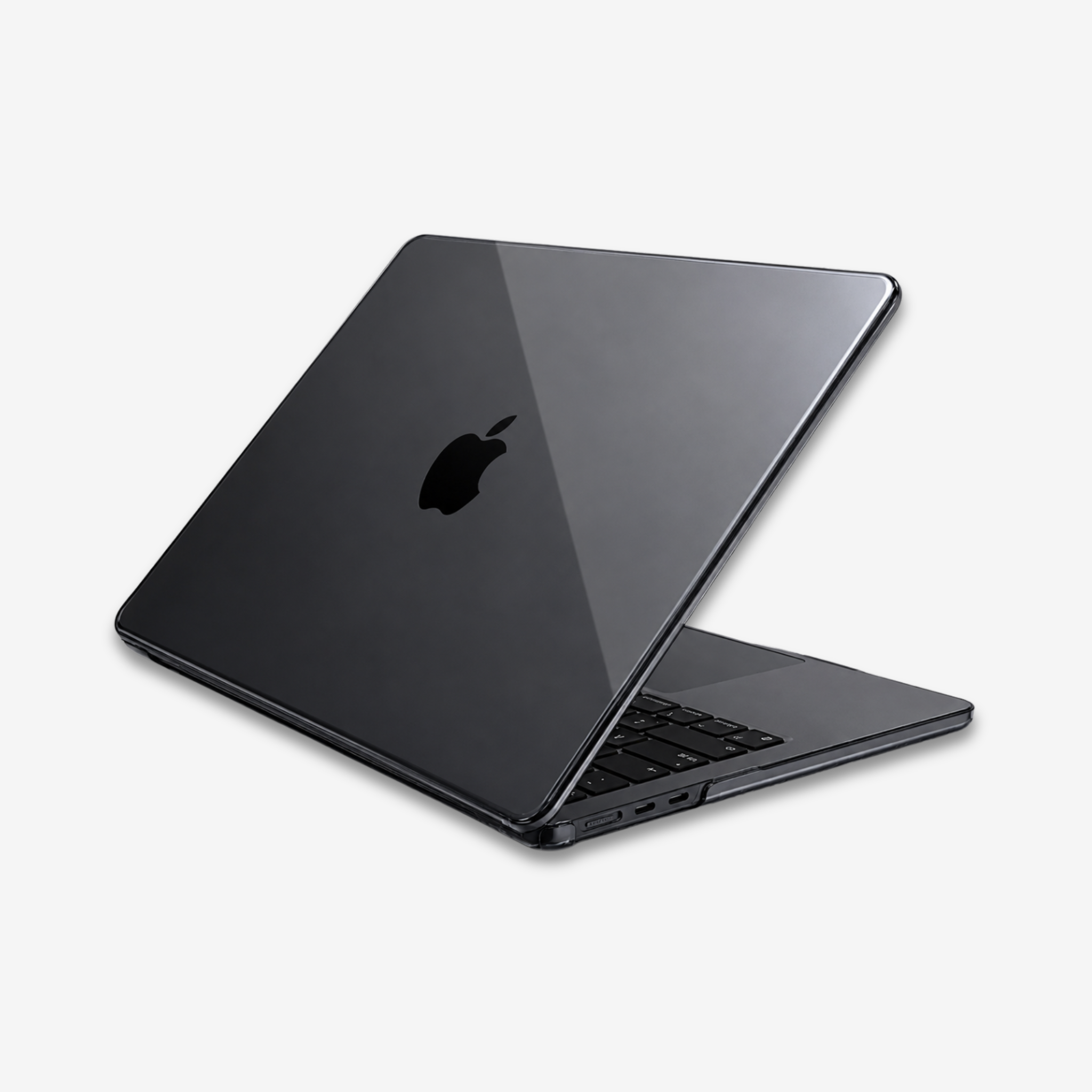 Capa HardShell Preto Cristal para MacBook Air 15 SkinCase #cor_preto cristal