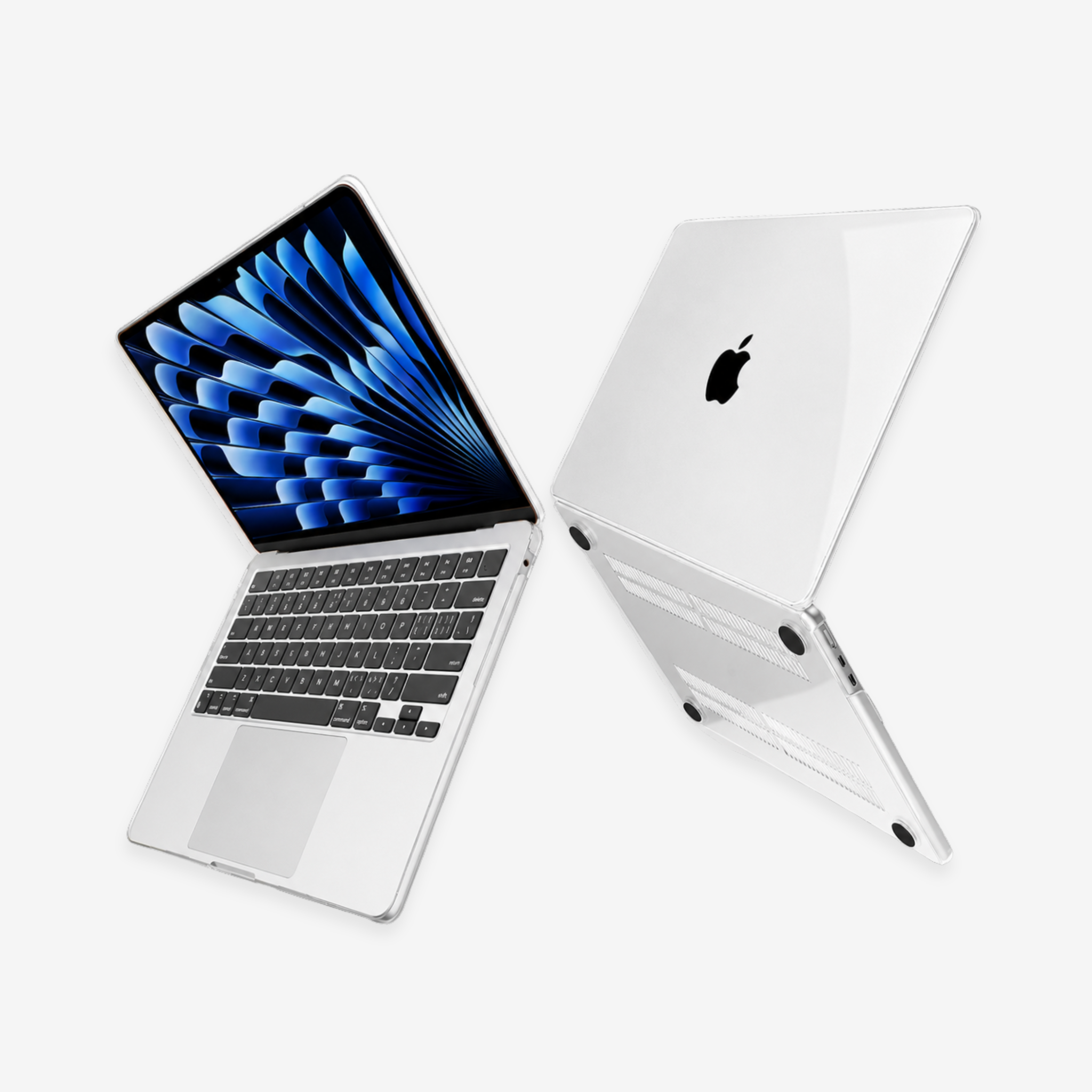 Capa HardShell Transparente Cristal para MacBook Air 15 SkinCase #cor_transparente cristal