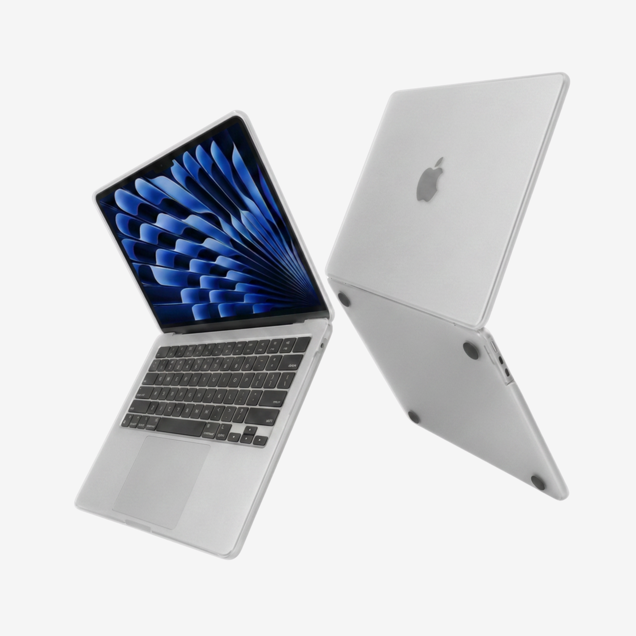 Capa HardShell Transparente Cristal para MacBook Air 15 SkinCase #cor_transparente fosco