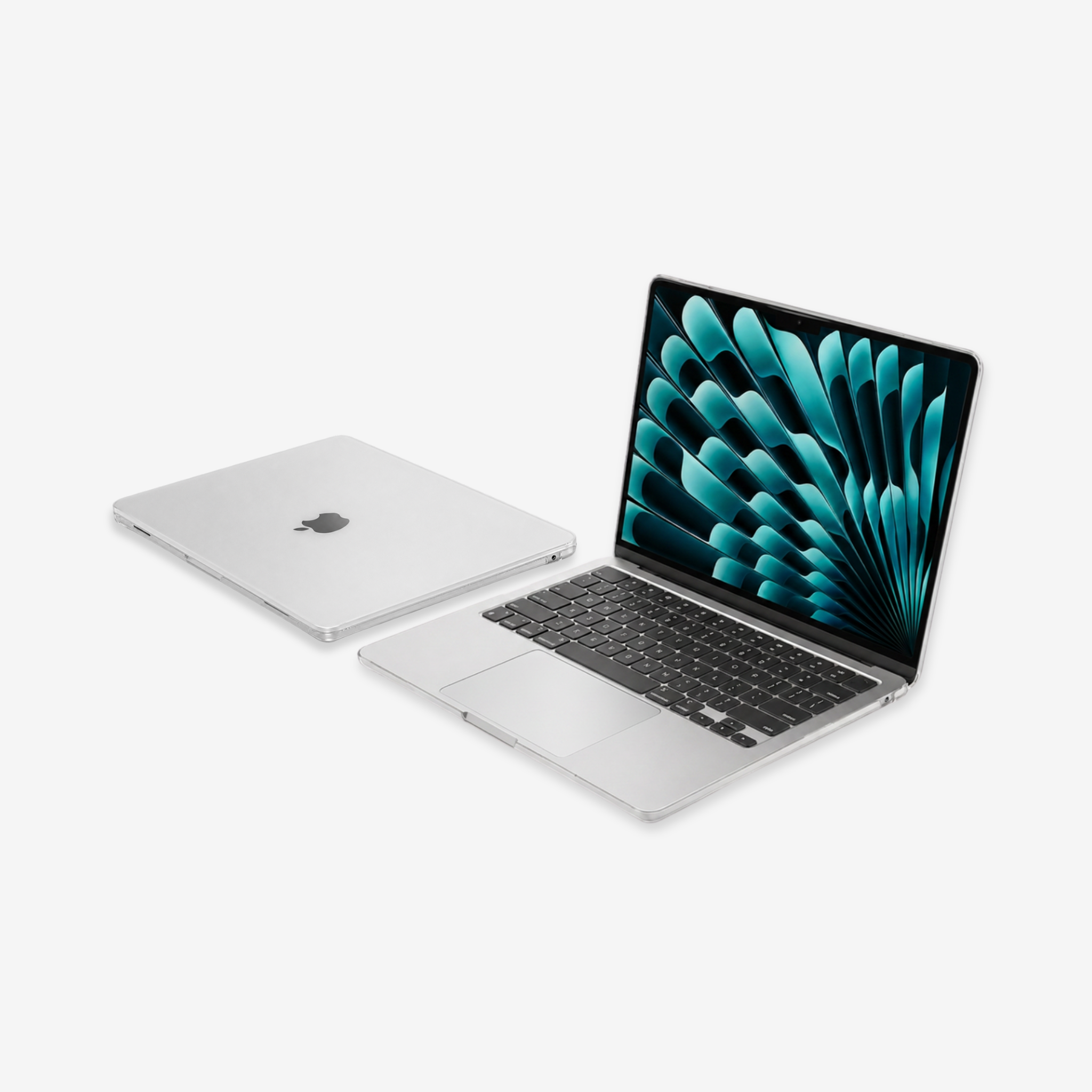 Capa HardShell Transparente Cristal para MacBook Air 15 SkinCase #cor_transparente fosco