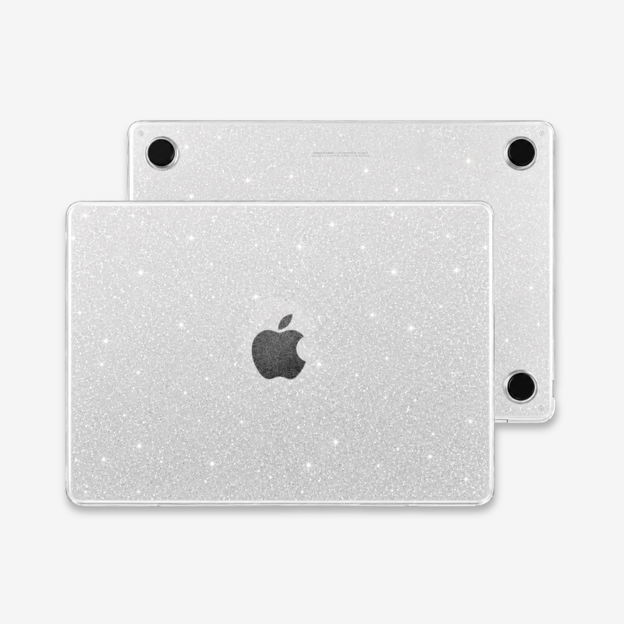 Capa HardShell Transparente Glitter para MacBook Air 15 SkinCase #cor_sky glitter