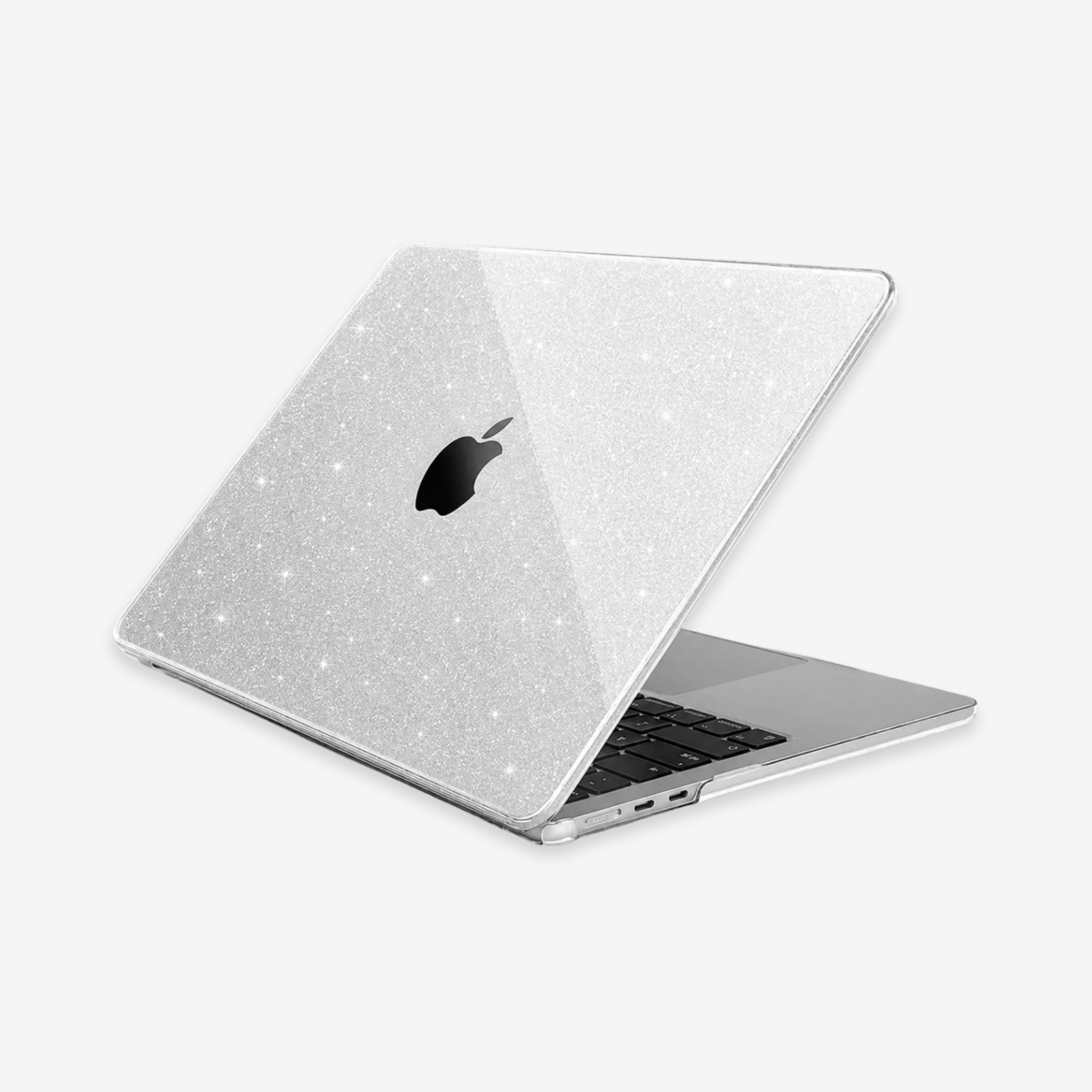 Capa HardShell Transparente Glitter para MacBook Air 15 SkinCase #cor_sky glitter