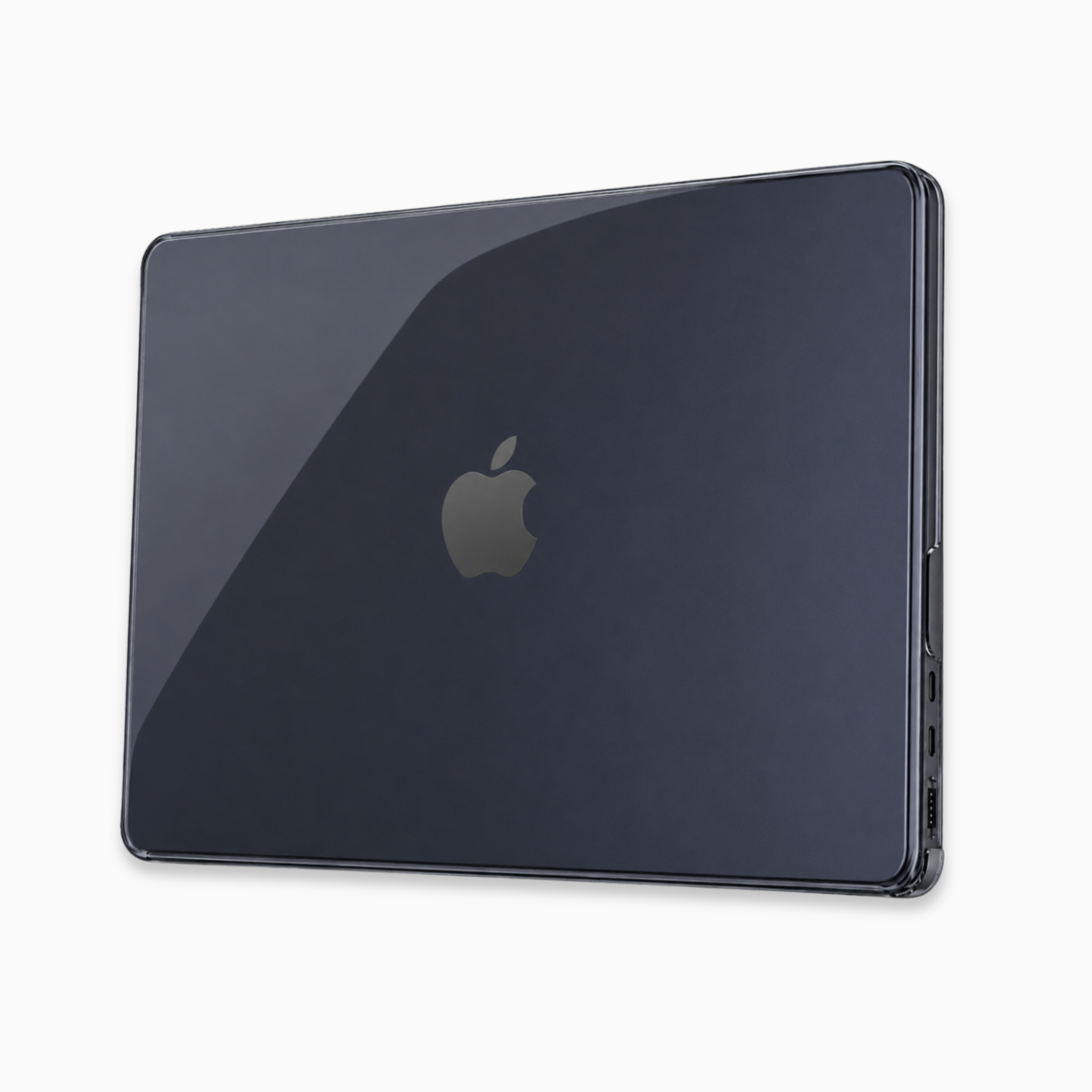 Capa HardShell Preto Cristal para MacBook Air 13 SkinCase #cor_preto cristal