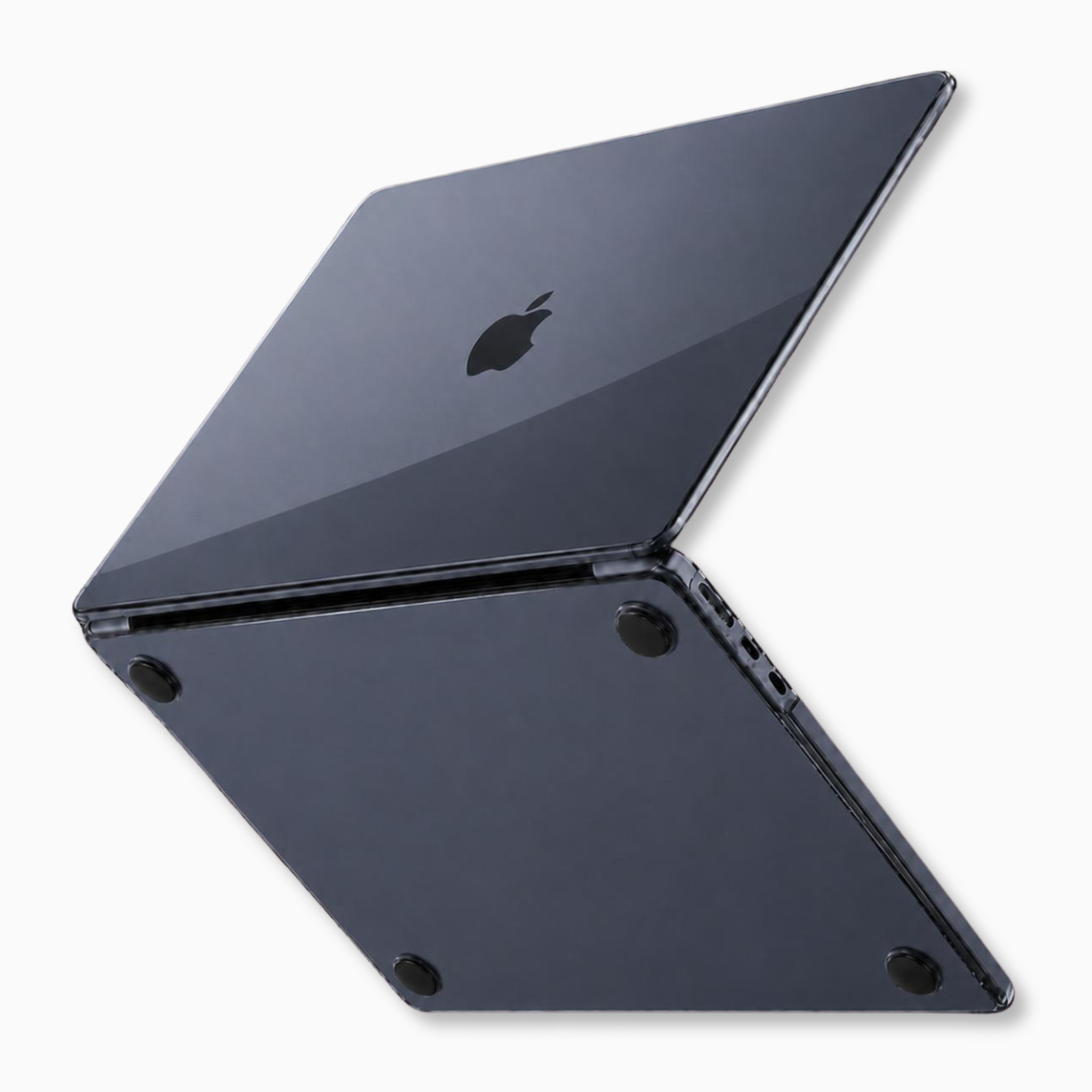 Capa HardShell Preto Cristal para MacBook Air 13 SkinCase #cor_preto cristal
