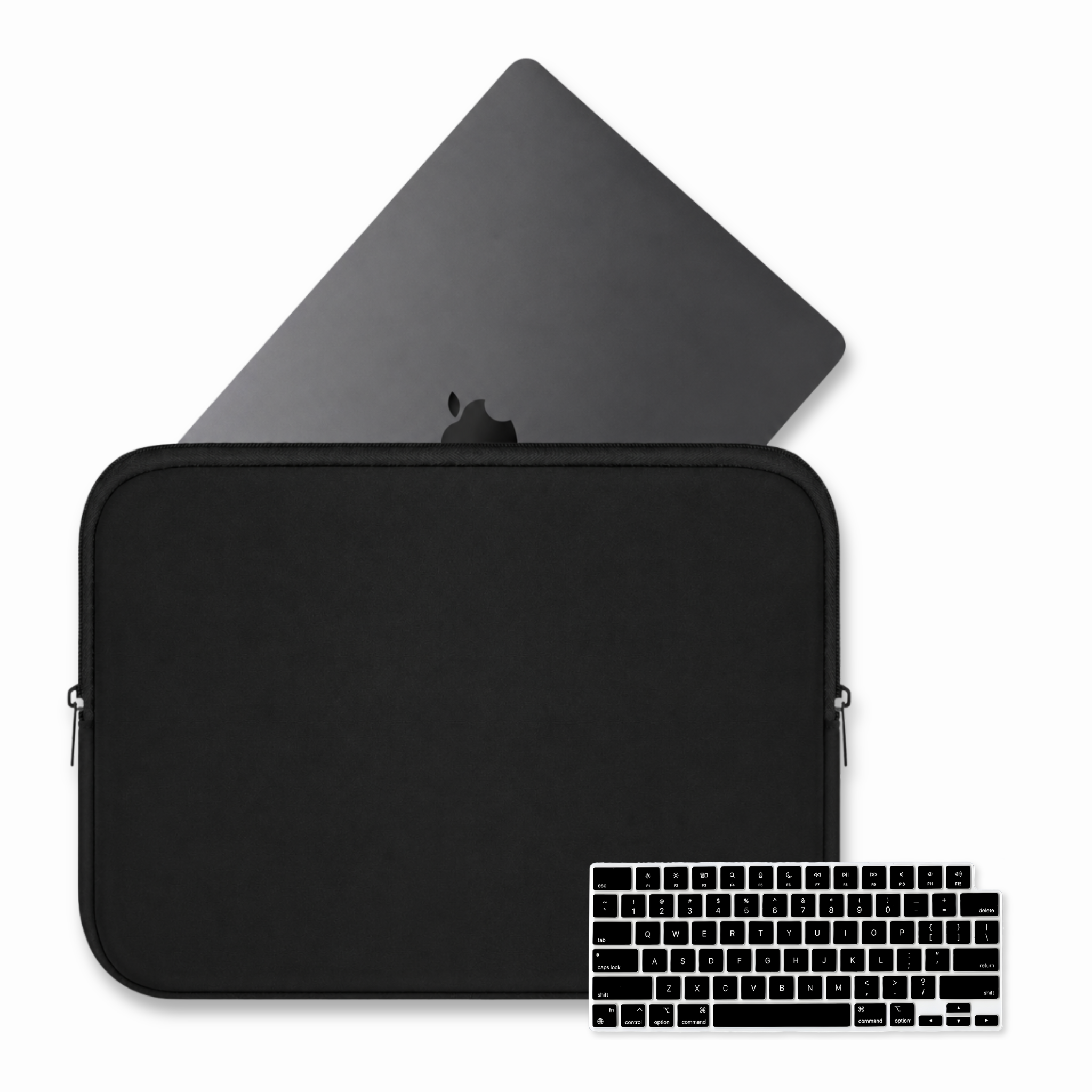Kit Bag Neoprene SkinCase com Protetor de Teclado para MacBook Pro 16 cinza escuro