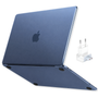 Kit Capa HardShell Azul Índigo Fosca com Plug Adaptador BR para MacBook Neo 13” SkinCase #cor_azul índigo fosca