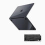 Kit Capa HardShell + Protetor de Teclado Preto Cristal para MacBook Air 13 SkinCase #cor_preto cristal