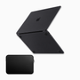 Kit Capa HardShell + Bag Neoprene Preto Fosco para MacBook Air 13 SkinCase #cor_preto fosco