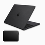 Kit Capa HardShell + Bag Neoprene Transparente Cristal para MacBook Air 15 SkinCase #cor_preto fosco