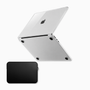 Kit Capa HardShell + Bag Neoprene Transparente Cristal para MacBook Air 13 SkinCase #cor_transparente cristal