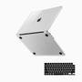 Kit Capa HardShell + Protetor de Teclado Transparente Cristal para MacBook Air 13 SkinCase #cor_transparente cristal
