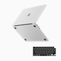 Kit Capa HardShell + Protetor de Teclado Transparente Fosco para MacBook Air 13 SkinCase #cor_transparente fosco